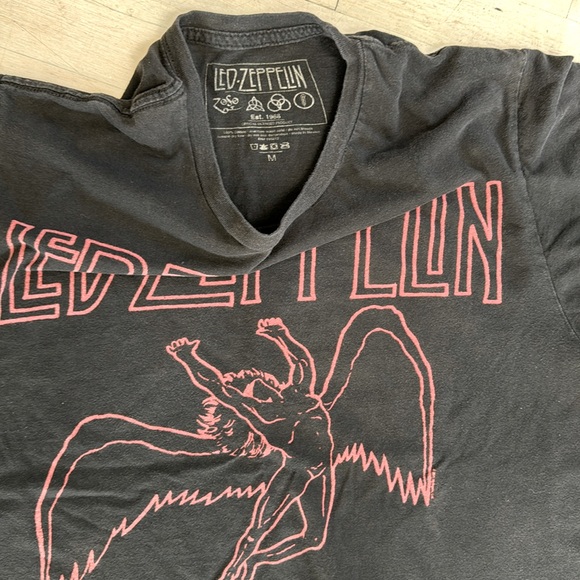 Vintage Unisex Led Zeppelin T-Shirt black with red print size US M - Picture 5 of 6